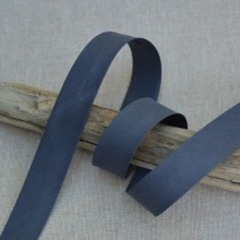 Plain bias tape 20 mm - Charcoal 38